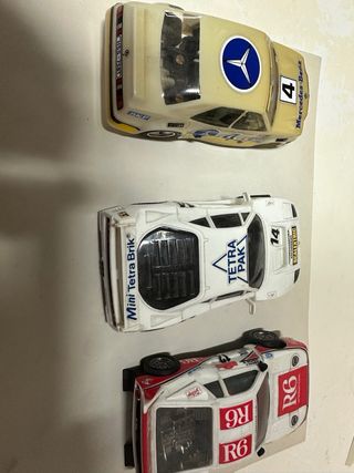 3 Coches Scalextric: Mercedes, Ferrari, Lancia