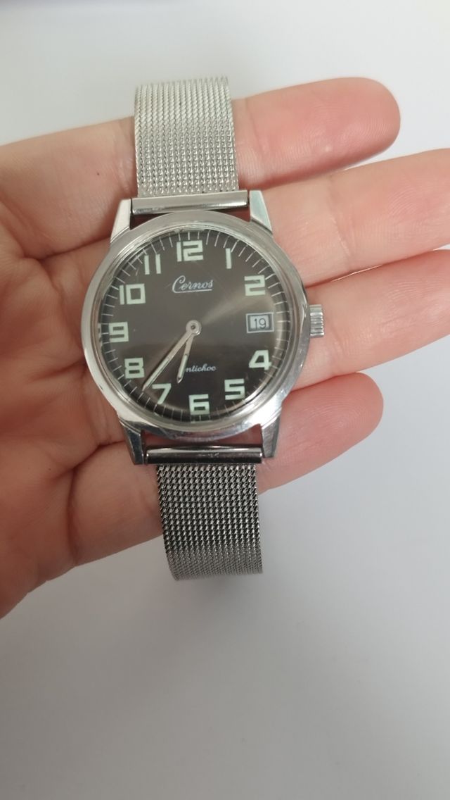 Vintage reloj Cernos de cuerda funcionando 34.50mm