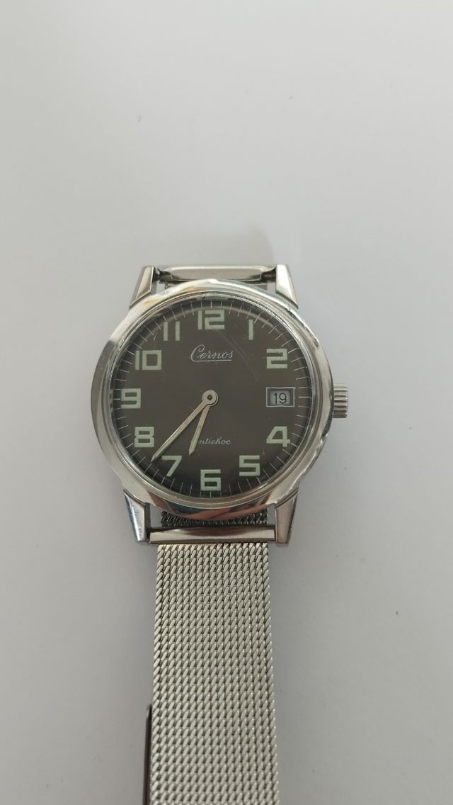 Vintage reloj Cernos de cuerda funcionando 34.50mm
