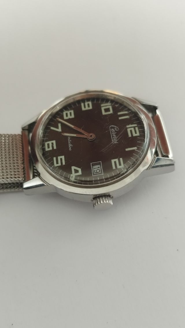 Vintage reloj Cernos de cuerda funcionando 34.50mm