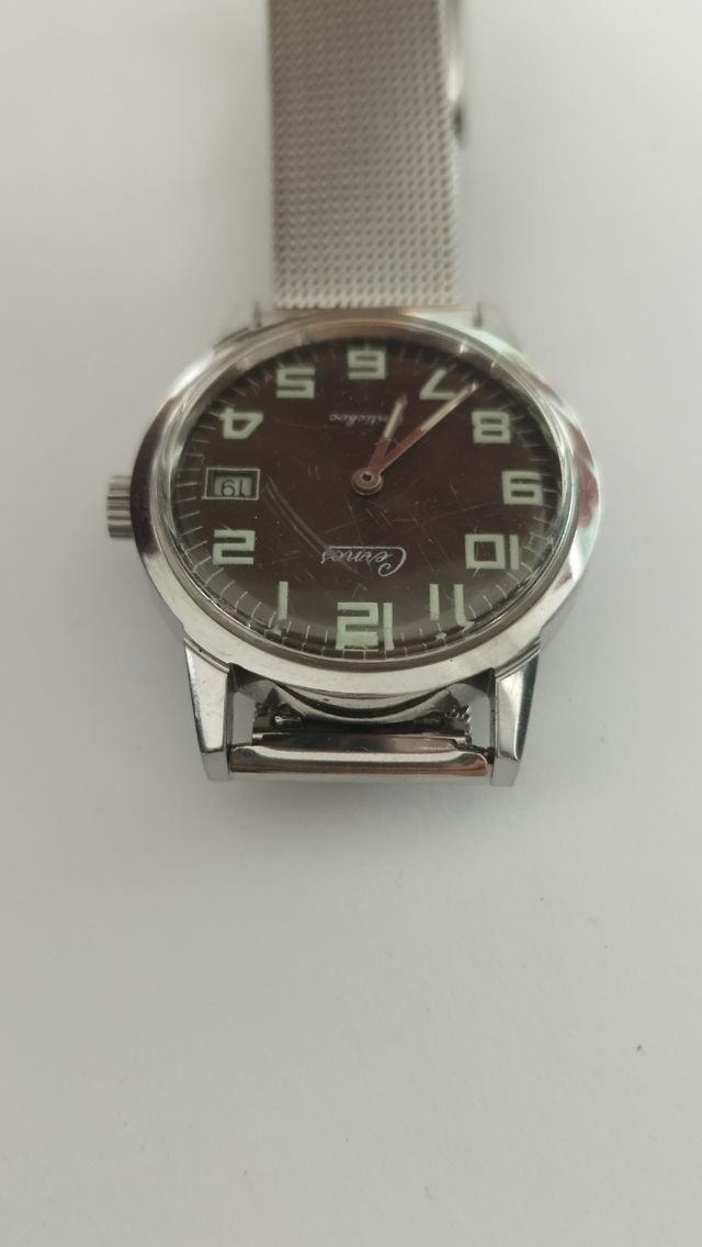 Vintage reloj Cernos de cuerda funcionando 34.50mm
