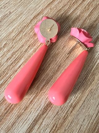 Pendientes flamenca coral