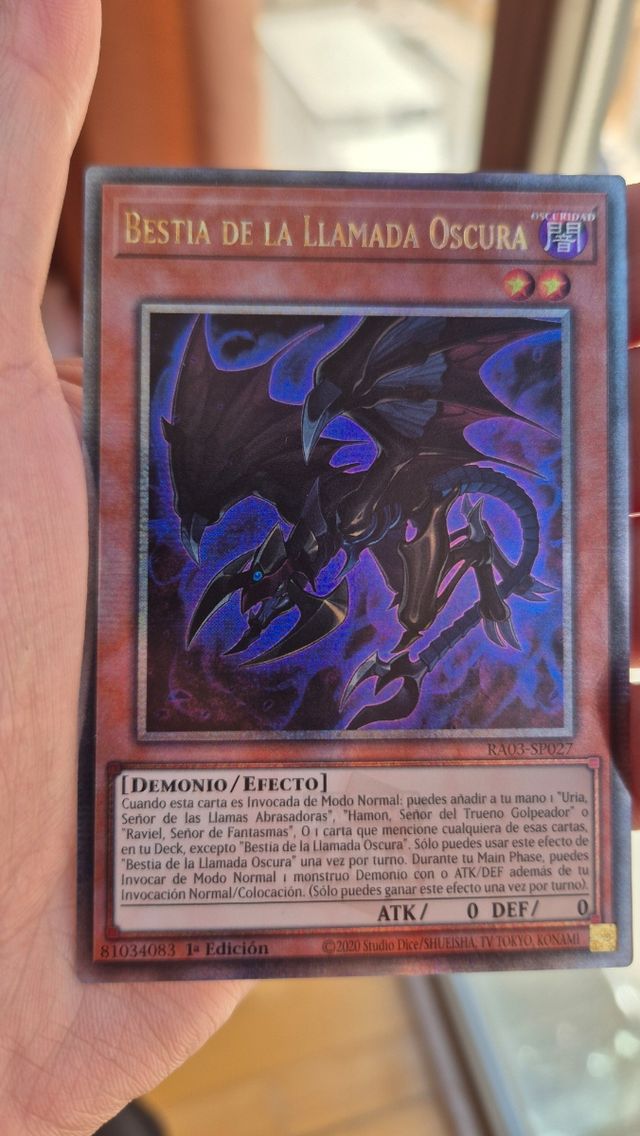 Yugioh: Bestia de la llamada oscura
