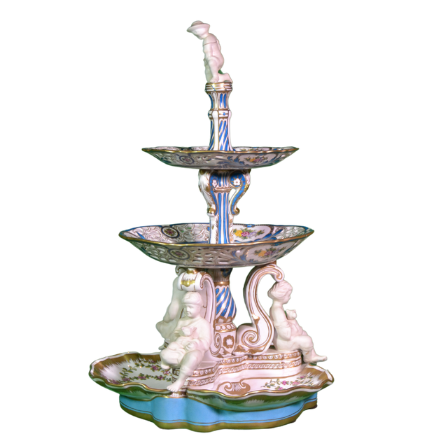 Centro Mesa Francés 3 Niveles Querubines