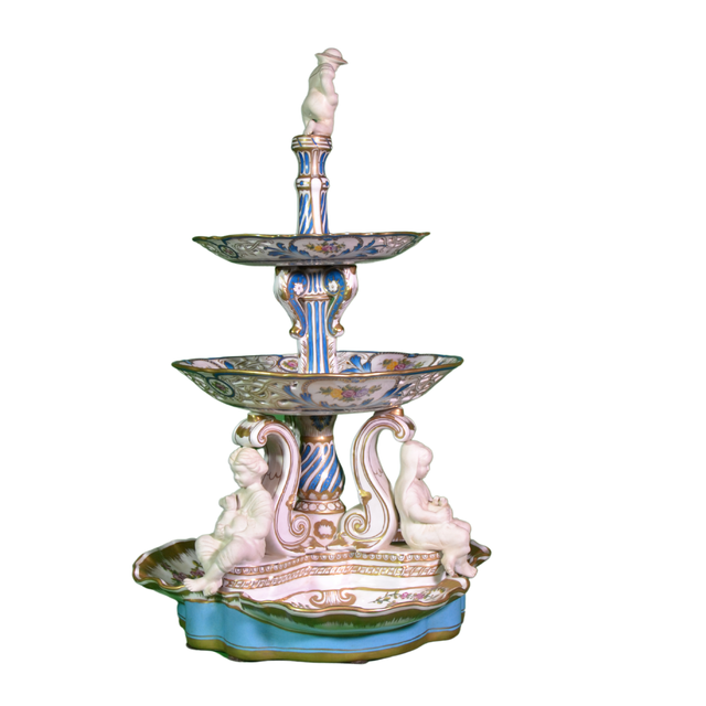 Centro Mesa Francés 3 Niveles Querubines