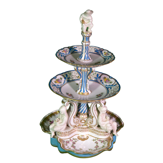 Centro Mesa Francés 3 Niveles Querubines