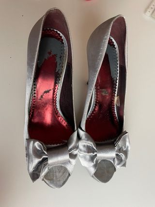 Zapatos tacón plata fiesta - 42