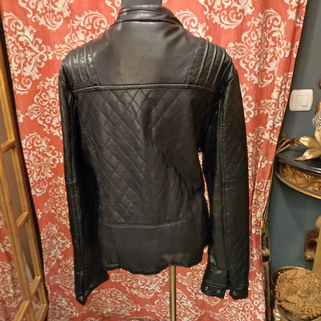 Chaqueta motero imitación piel T XL