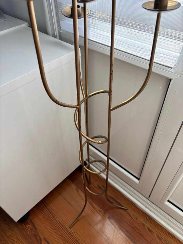Candelabro dorado 5 brazos