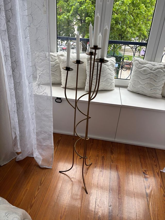 Candelabro dorado 5 brazos