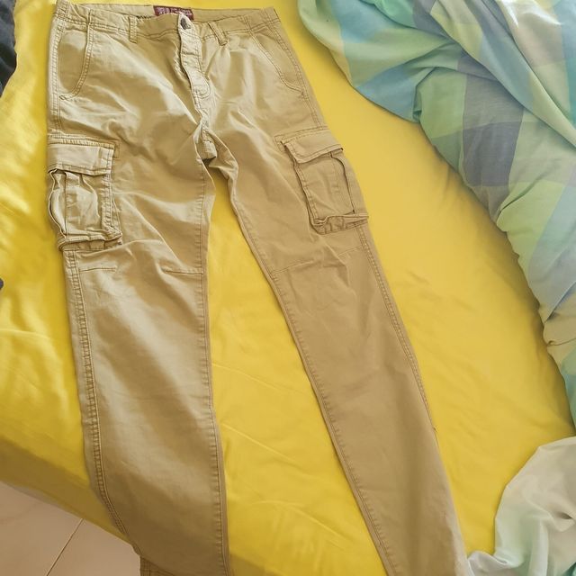 Pantaloni Cargo Uomo Tg 46 Beige