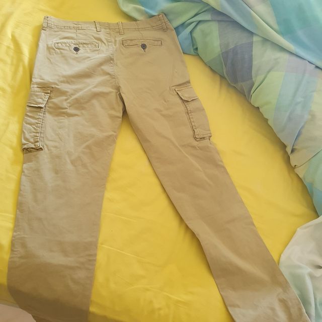 Pantaloni Cargo Uomo Tg 46 Beige