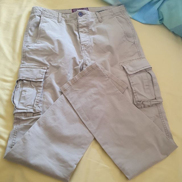 Pantaloni Cargo Uomo Tg 46 Beige