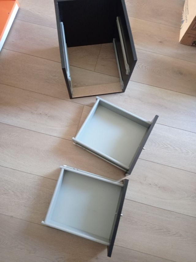 Cajonera negra 2 cajones