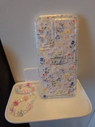 Cover Samsung A14 trasparente motivo Floreale e pe