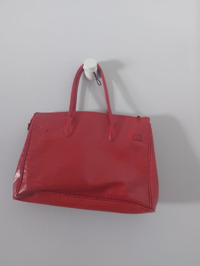 Bolso Misako Rojo - Piel efecto cocodrilo