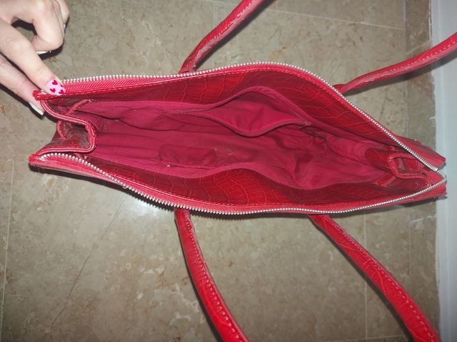 Bolso Misako Rojo - Piel efecto cocodrilo