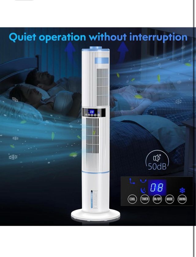 Enfriador de aire portátil - silencioso 65W