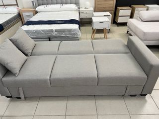 Sofá cama chaise longue gris