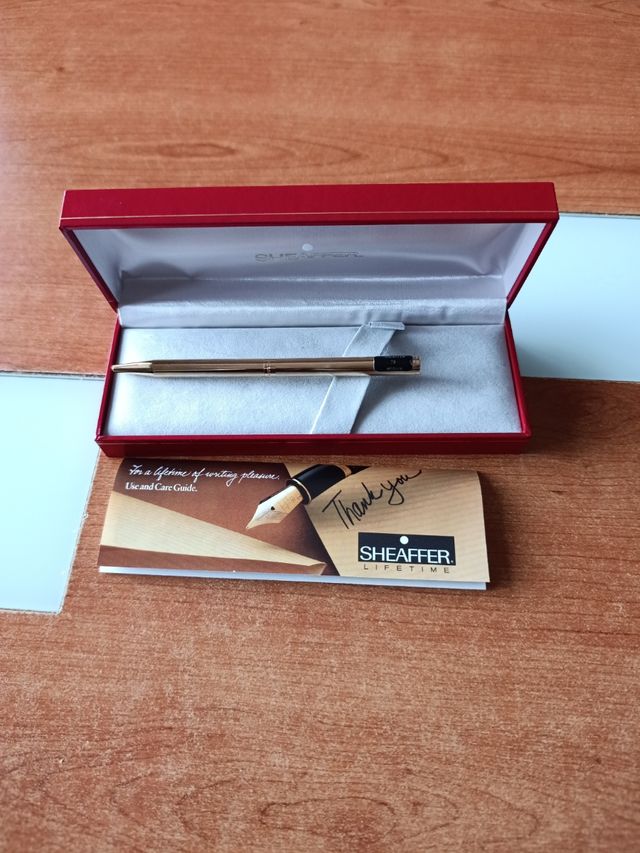 Nuova penna Sheaffer placcata in oro
