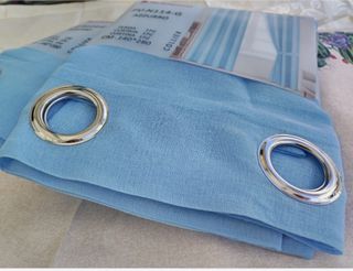 2 Tende Farfa Tessuto Filtrante 140x280 Azzurro 