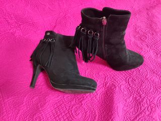 Botines negros tacón - talla 39
