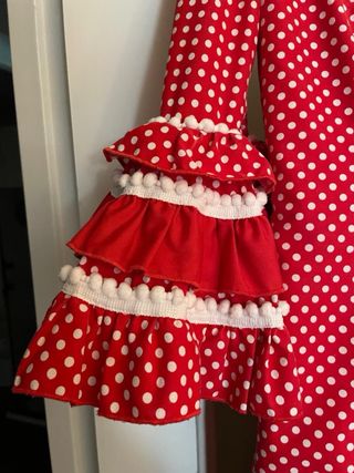 traje flamenca rojo con lunares