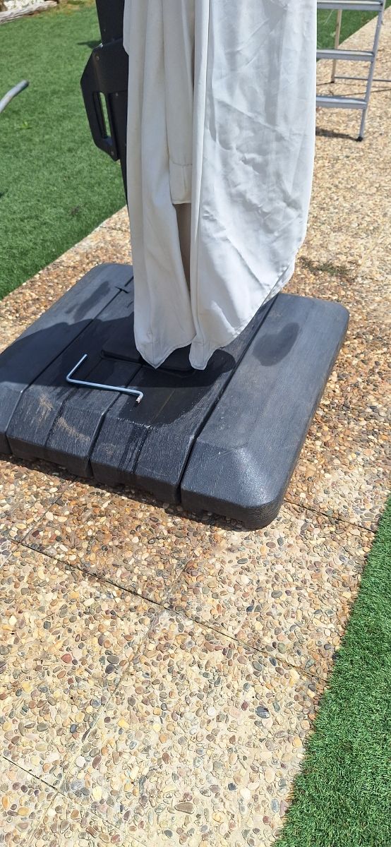 Sombrilla parasol 4x3 metros y luces led