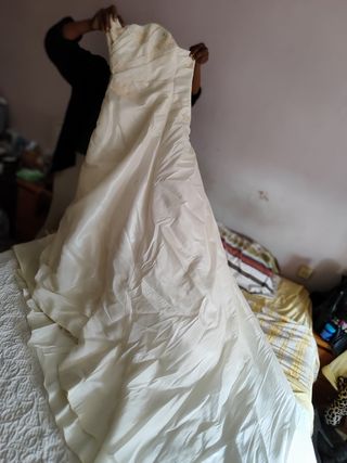 Vestido novia blanco impecable