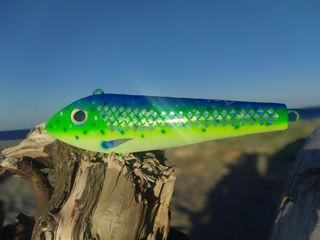 Muestras,señuelos de 40 cm para atún 2'2 kg .