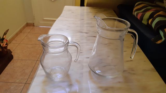 2 Jarras de agua de cristal