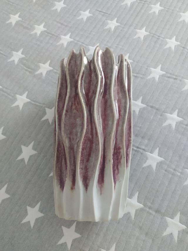 Jarrón Cerámica Púrpura - Decorativo