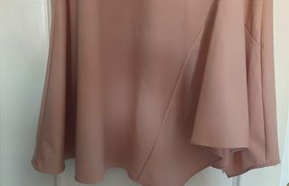 Falda Zara asimétrica rosa palo - XL