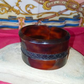 Bracciale Retrò pelle di serpente e Bachelite