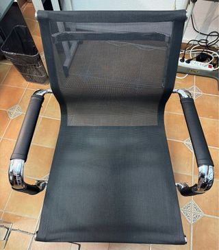 Silla escritorio metálica fija sin ruedas