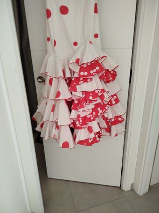 Vestido lunares rojo y blanco
