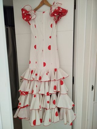 Vestido lunares rojo y blanco