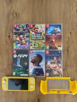 Nintendo Switch Lite gialla + 6 giochi