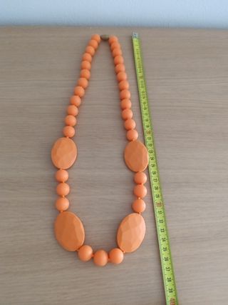 Collar lactancia silicona anaranjado