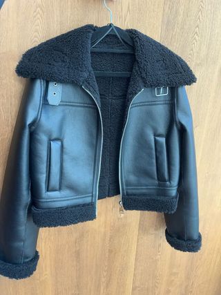 Cazadora biker doble faz mango