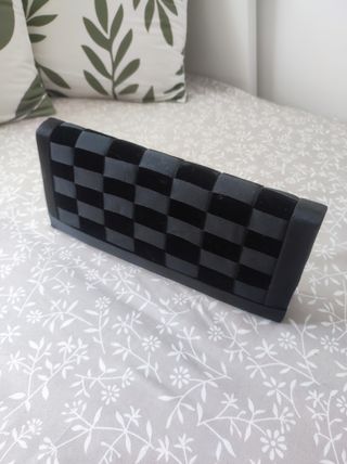 Bolso negro raso y terciopelo
