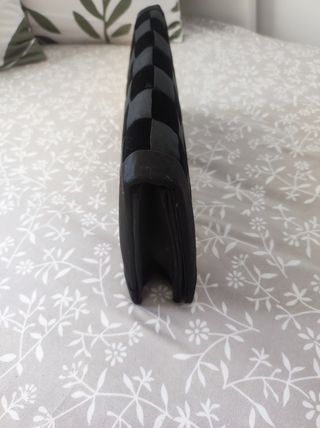 Bolso negro raso y terciopelo