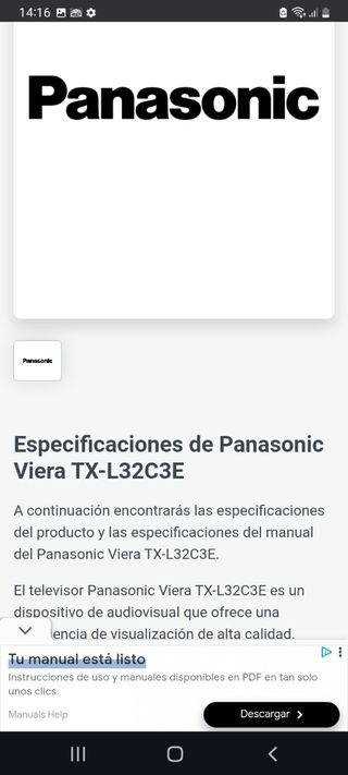 TV Panasonic Viera: HD Ready