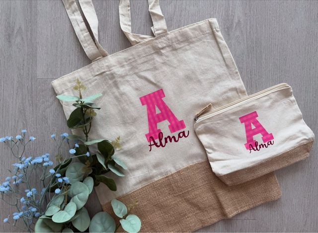 Conjunto tottebag y neceser personalizado