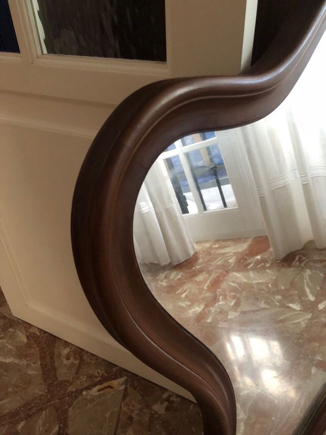 Espejo antiguo madera dorada