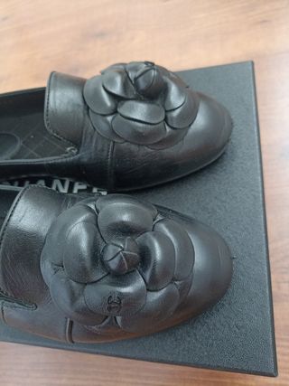 Mocasines Chanel negros, talla 37