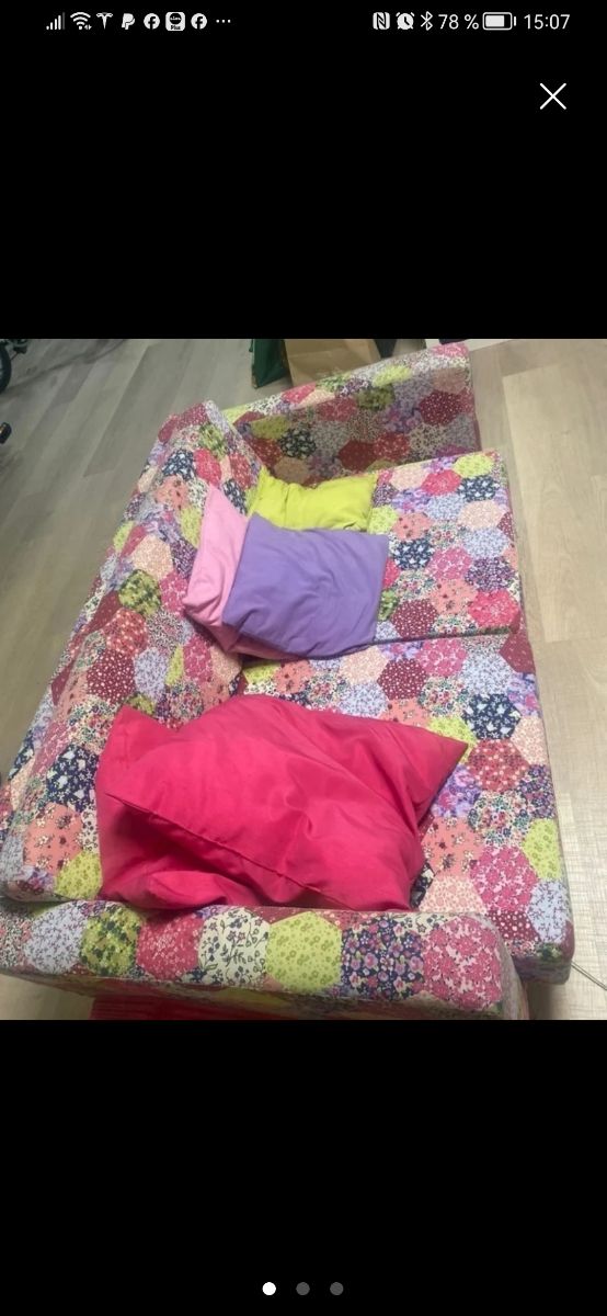 Sofá 2 plazas multicolor