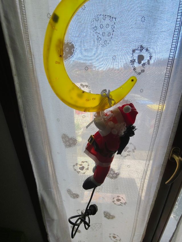 Babbo Natale sulla Luna - Decorazione Natale