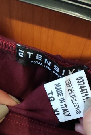 Leggins bordeaux, taglia XL