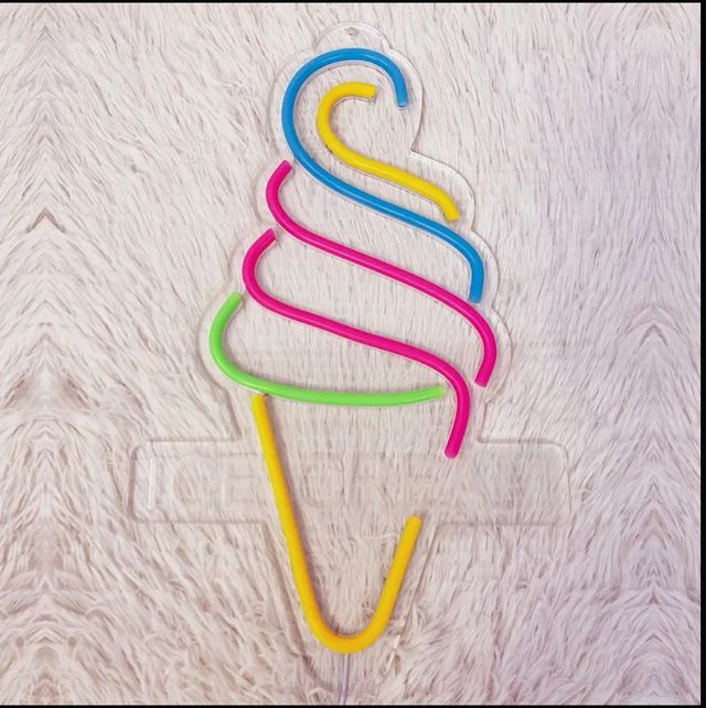 Lampada neon led "ICE CREAM" multicolor